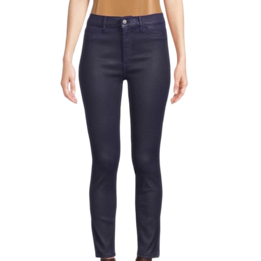 DL1961 Premium Coated Dark Denim Jessica Skinny Jeans 27